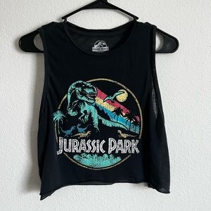 Jurassic Park Crop Tank Top